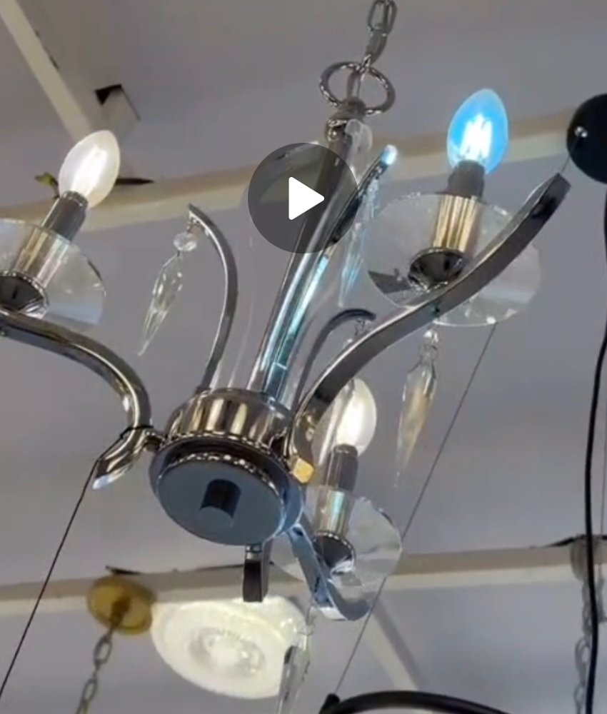 lampara tipo candelabro 3 piezas