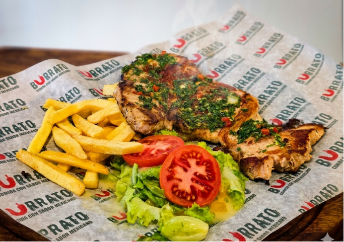 Cañón de cerdo chimichurri