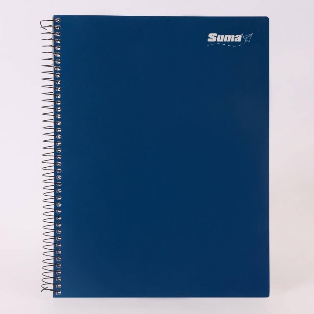 Cuaderno resorte 100 hojas azul