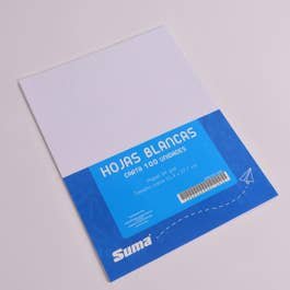 Paquete hojas blancas 100u