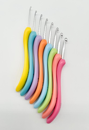 Kit de agujas de mango curvo de plástico 2.5 a 6mm