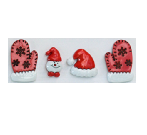 Botones de Plastico Navidad Combo 2