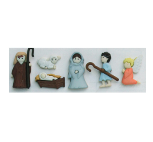 Botones de Plastico Navidad Nacimiento