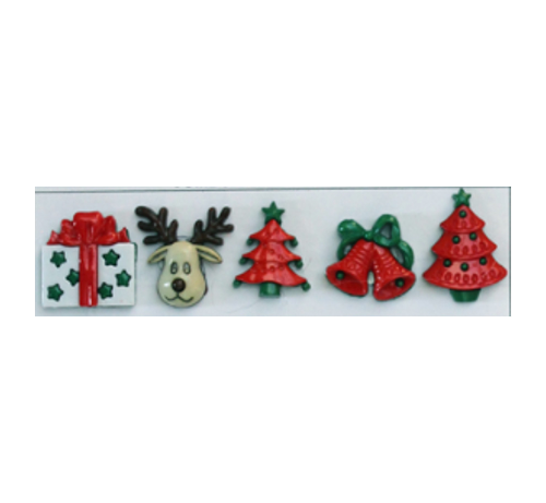Botones de Plastico Navidad Combo 1