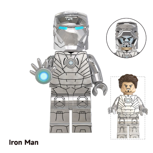 LEGO IRON MAN PLATEADO