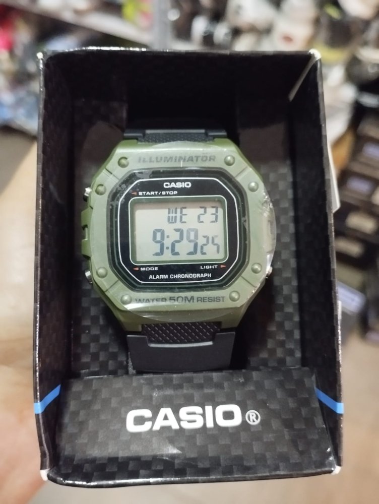 RELOJ CASIO NEGRO-VERDE
