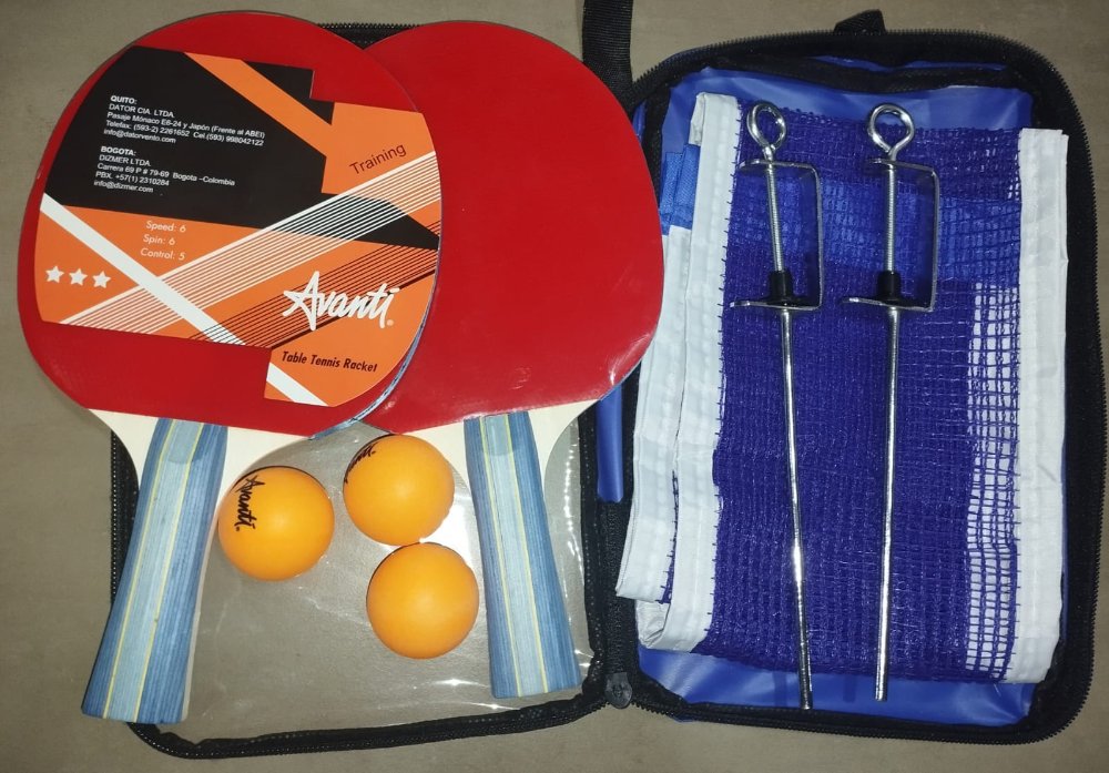 RAQUETAS PIN PONG + MALLA +3 BOLAS