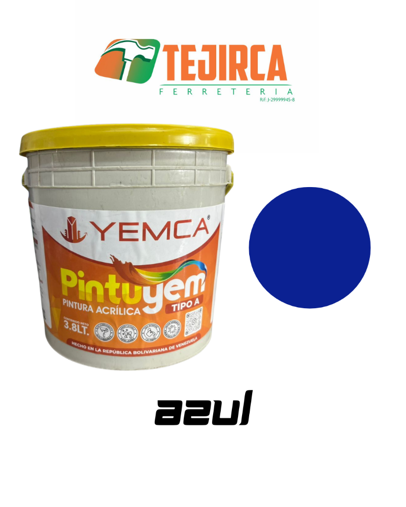PINTURA TIPO A AZUL GALON YEMCA