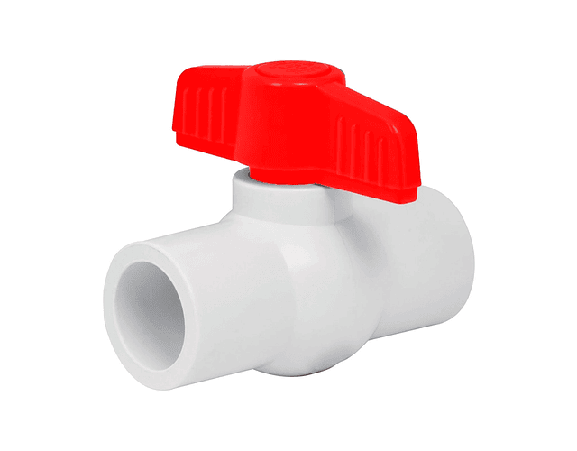 LLAVE D/PASO BOLA LISA 1/2 PVC GRI-2269