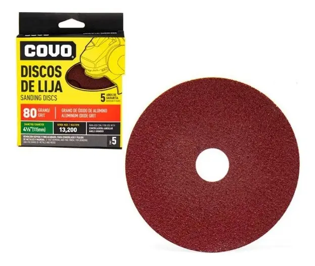 DISCOS P/LIJAD ROTO-ORBITAL 4 1/2 G-80 COVO 4-784 X UNID