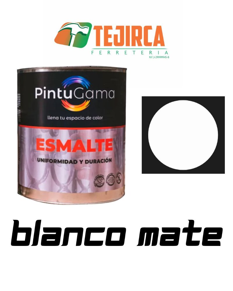PINTURA ESMALTE BLANCO MATE 1/4 GAL PINTUGAMA