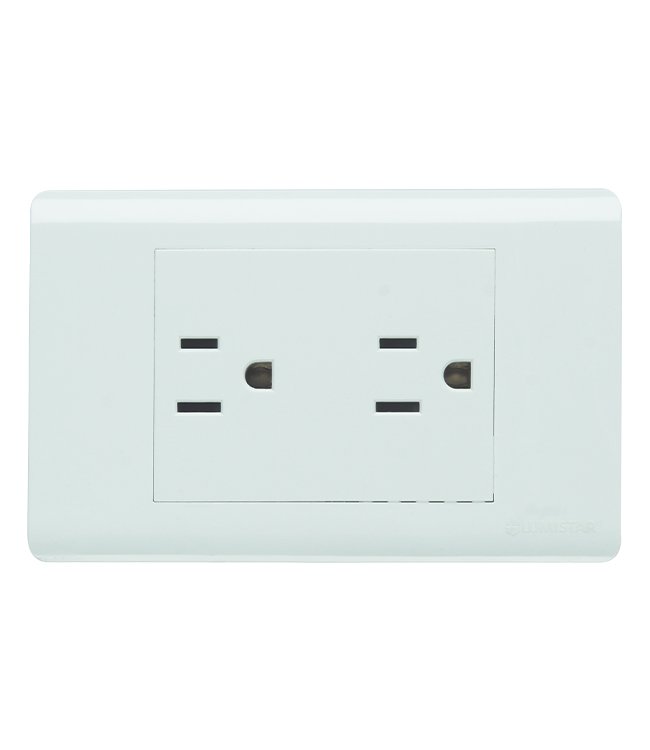 TOMA DOBLE P/EMPOTRAR BLANCO 15 A LUMISTAR