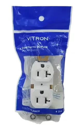 TOMA DOBLE P/EMPOTRAR BLANCO 1517 VITRON