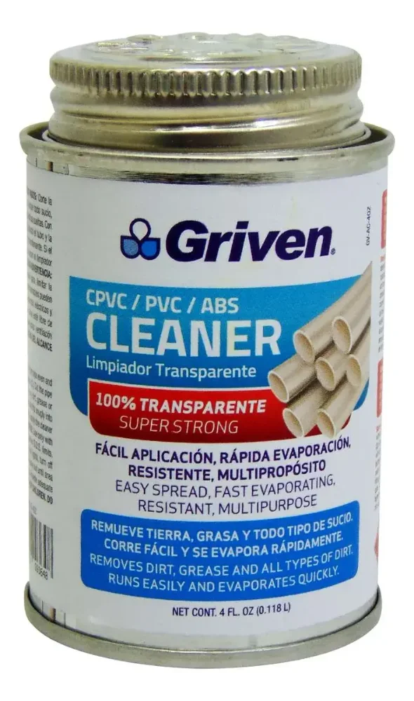 LIMPIADOR P/PVC 1/32- 118 ML GRIVEN 6-902