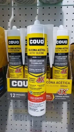 SILICON CARTUCHO NEGRO RTV 300 ML COVO 7-605