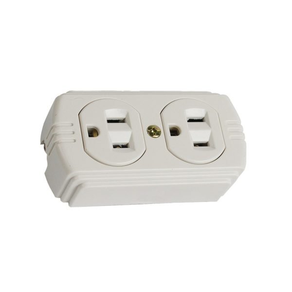 TOMA DOBLE SOBREPONER PANELA BLANCO U07 UDUKE