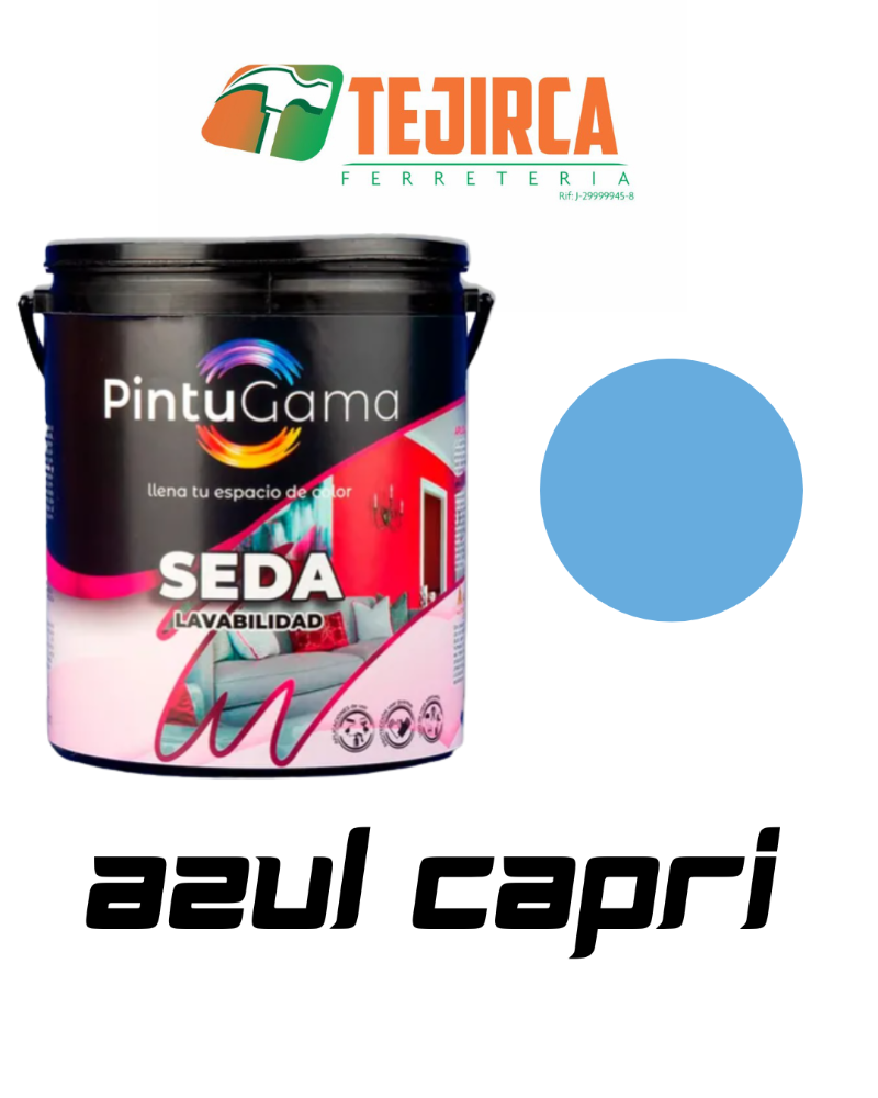 PINTURA BRILLO DE SEDA AZUL CAPRI GALON PINTUGAMA
