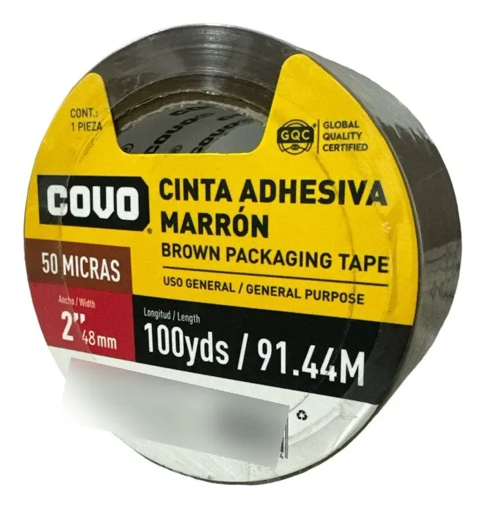CINTA EMBALAR MARRON x 91.44 M COVO 5-715