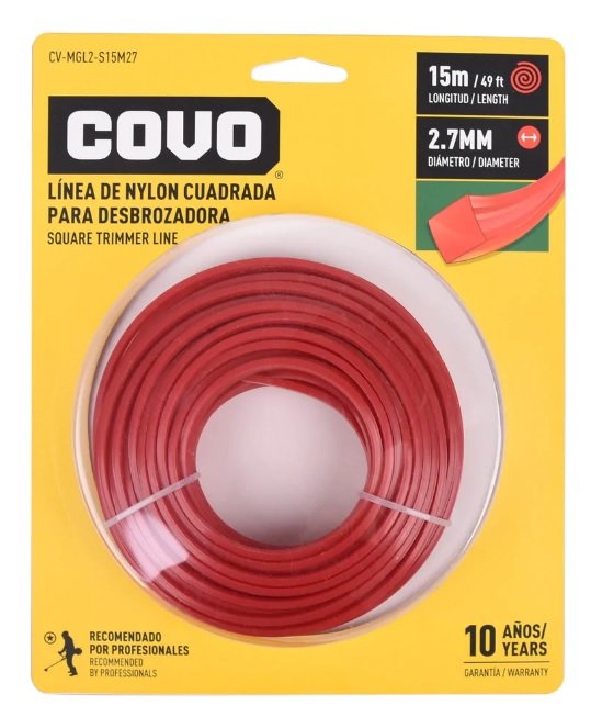 NYLON DESMAL CUADRADO 2.7MM x 15MTS COVO 4-889