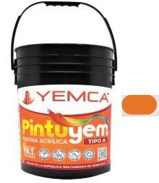 PINTURA TIPO A MANDARINA TROPICAL CUÑETE YEMCA