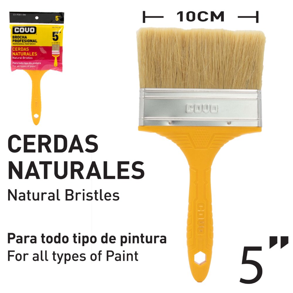 BROCHA M/PLASTICO 5" BLANCA COVO 8-557