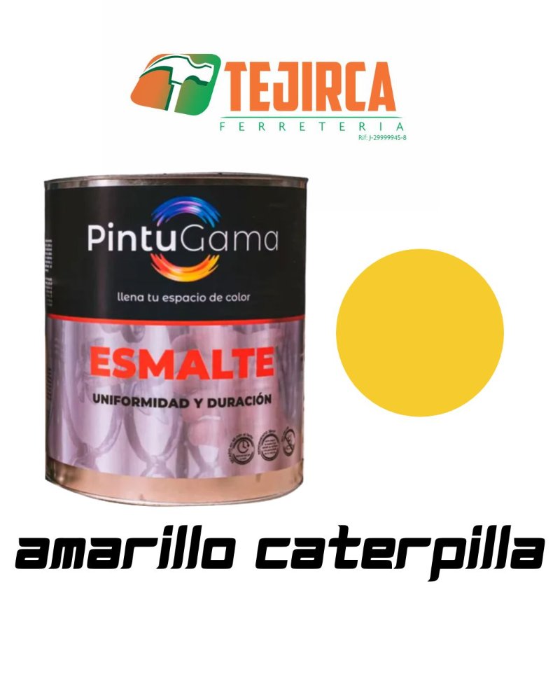 PINTURA ESMALTE AMARILLO CATERPILLAR 1/4 GAL PINTUGAMA