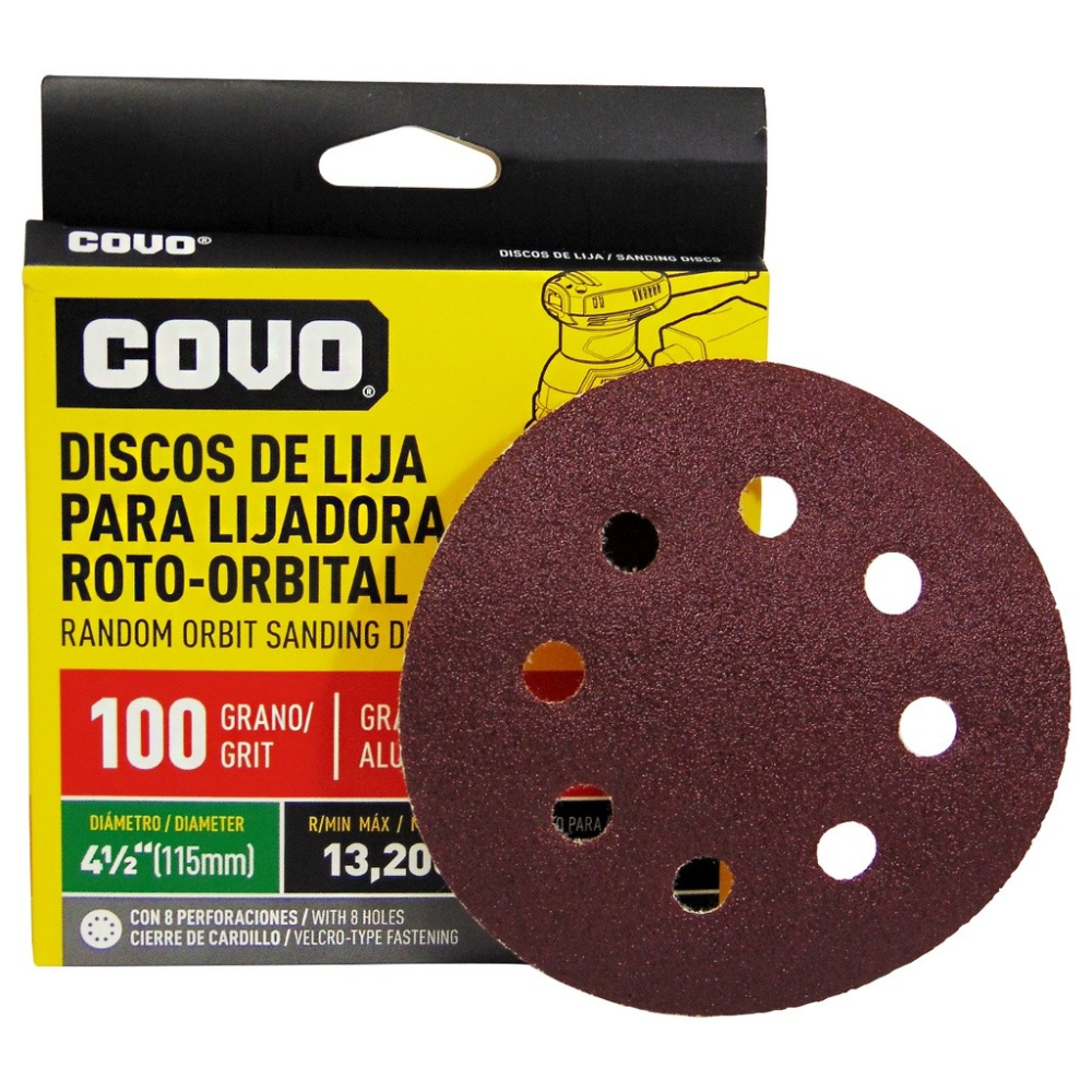 DISCOS P/LIJAD ROTO-ORBITAL 4 1/2 G-100 COVO X UNID