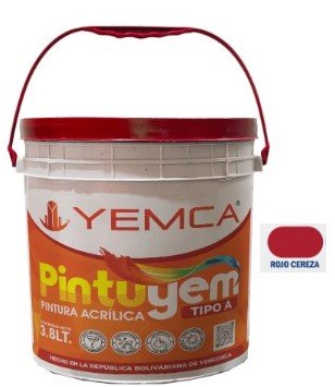 PINTURA TIPO A ROJO CEREZA GALON YEMCA