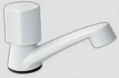 LLAVE P/LAVAMANOS BLANCA MOD LUNA METAL ALIADOS
