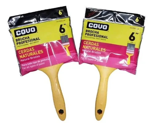 BROCHA M/PLASTICO 6" NEGRA COVO 8-563