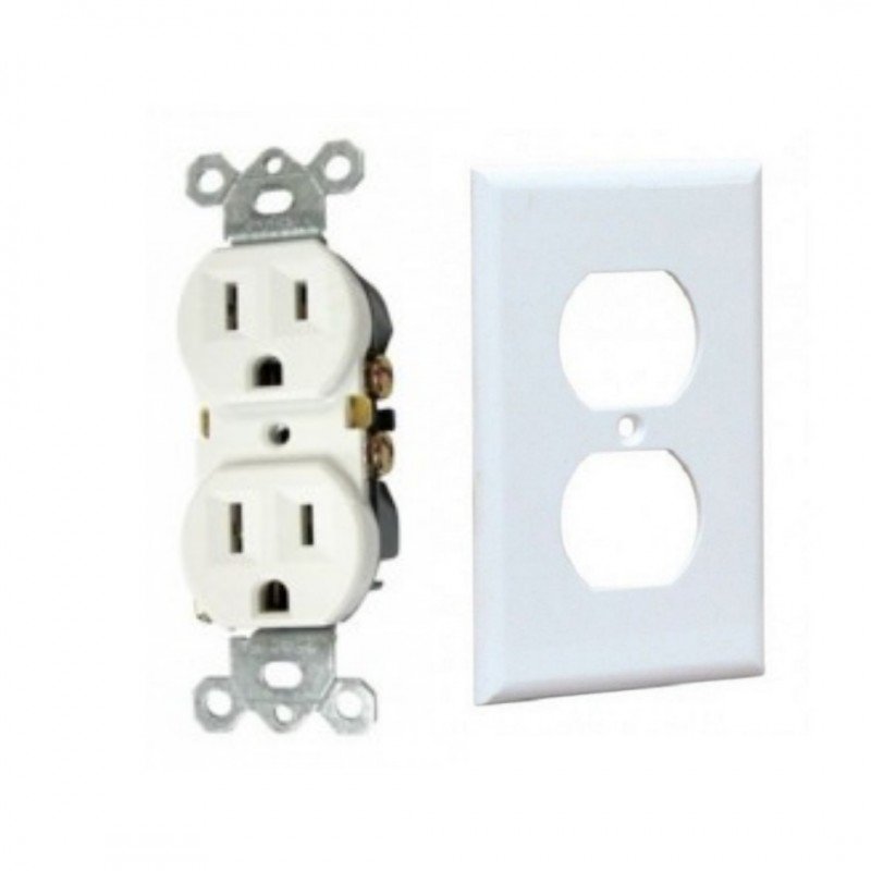 TOMA DOBLE P/EMPOTRAR 270 BLANCA VITRON