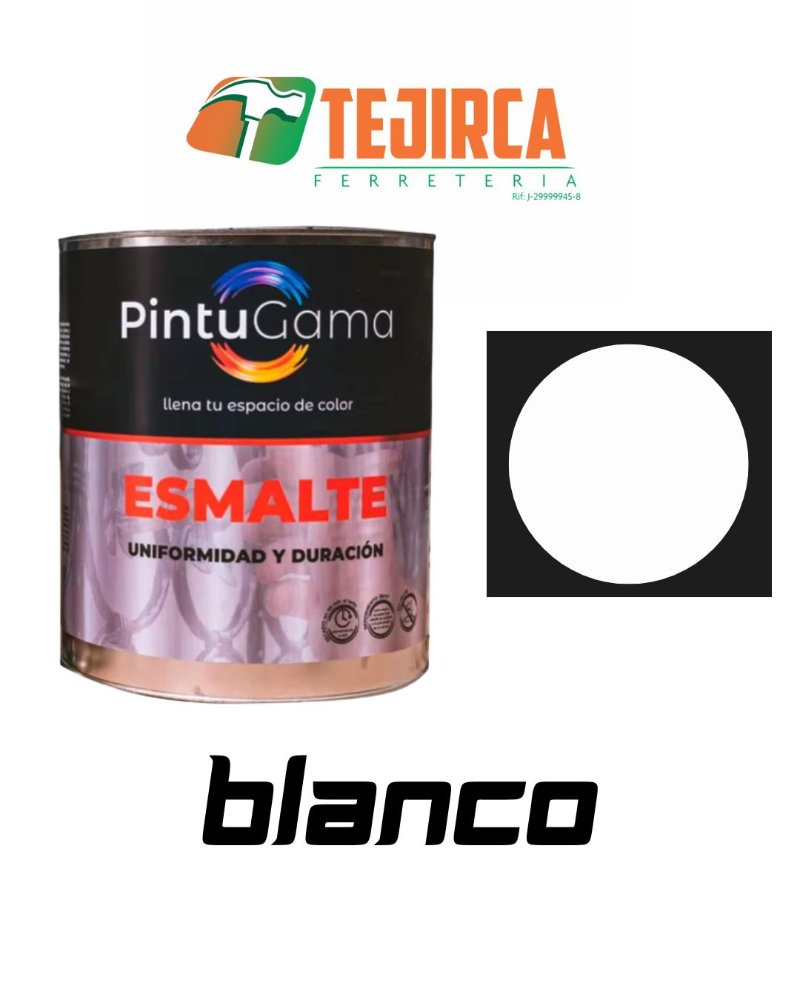 PINTURA ESMALTE BLANCO BRILLANTE 1/4 GAL PINTUGAMA
