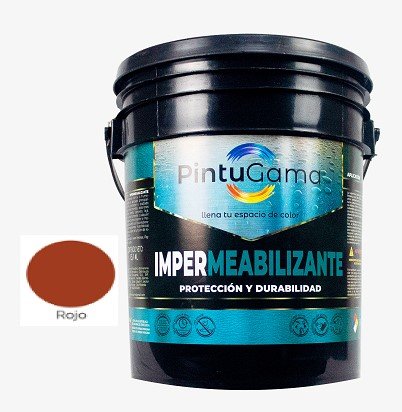PINTURA IMPERMEABILIZANTE ROJO CUÑETE PINTUGAMA