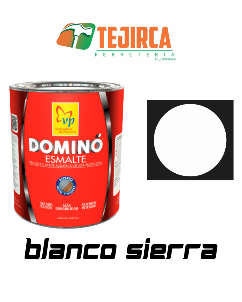 PINTURA ESMALTE BLANCO SIERRA BRILLANTE 1/4 G VP