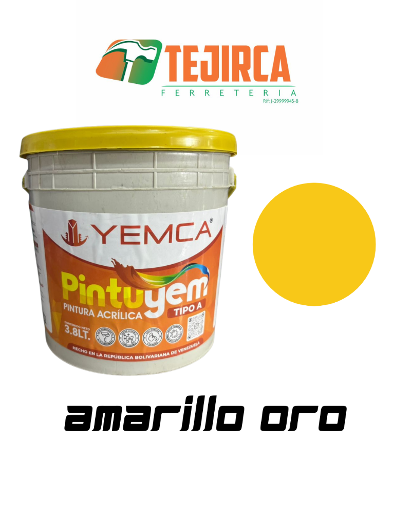 PINTURA TIPO A AMARILLO ORO 5 GAL YEMCA