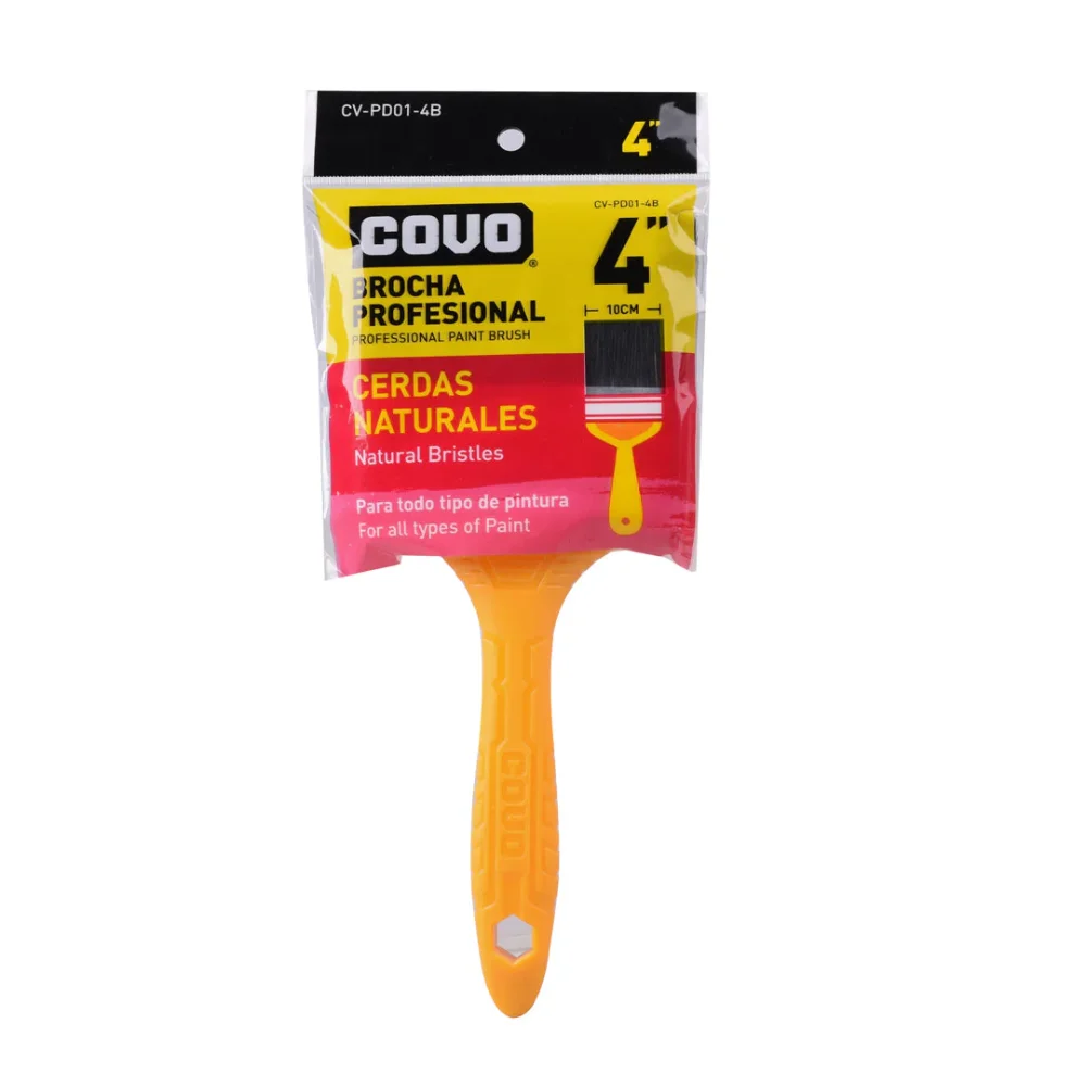 BROCHA M/PLASTICO 4" NEGRA COVO 5-736