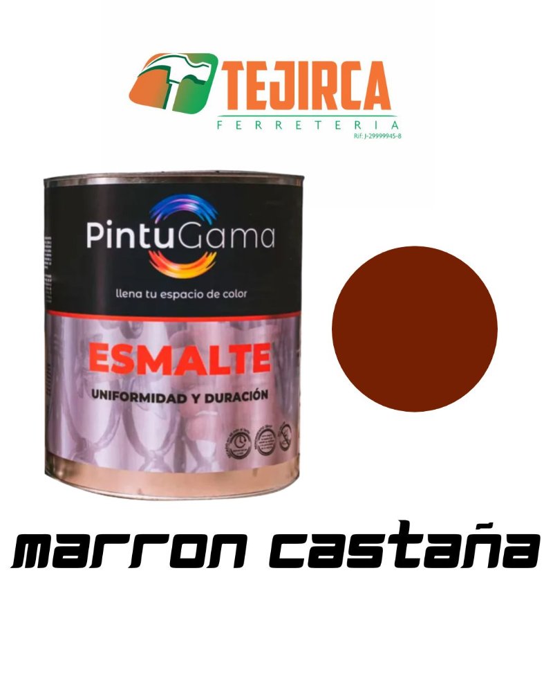 PINTURA ESMALTE MARRON CASTAÑA 1/4 GAL PINTUGAMA