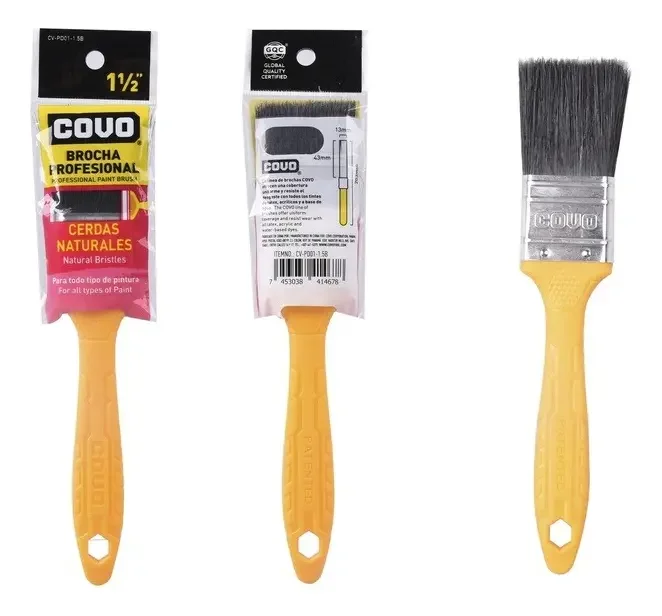 BROCHA M/PLASTICO 1 1/2" NEGRA COVO 5-732