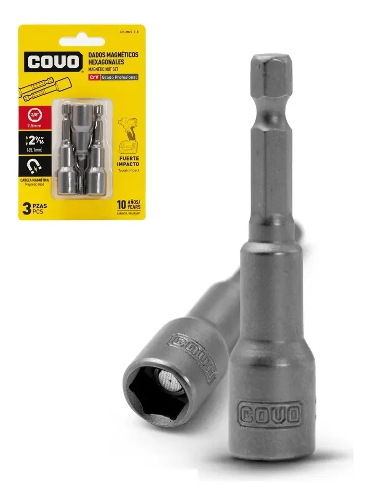 DADOS MAGNETICOS 3/8 X 3 PZAS COVO