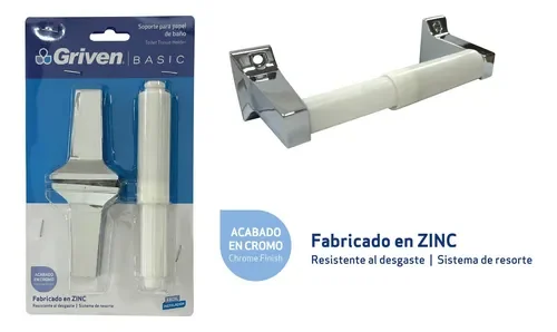 SOPORTE P/ PAPEL HIGIENICO METALICO BASIC GRIVEN