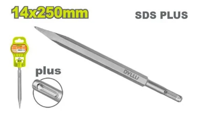 CINCEL DE PUNTA ROTOMARTILLO 14 X 250 MM SDS PLUS DTGZ1201 DYLLU