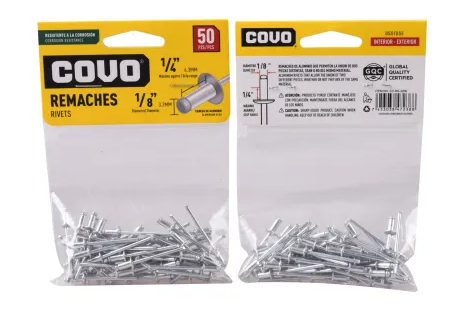 REMACHE ALUMINIO 1/8 No.42 X 1/4 X 50 UNID COVO 5-871