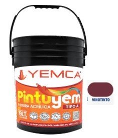 PINTURA TIPO A VINOTINTO CUÑETE YEMCA