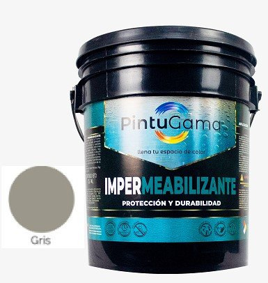 PINTURA IMPERMEABILIZANTE GRIS CUNETE PINTUGAMA