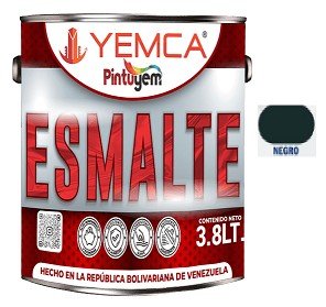 PINTURA ESMALTE NEGRO MATE GALON YEMCA