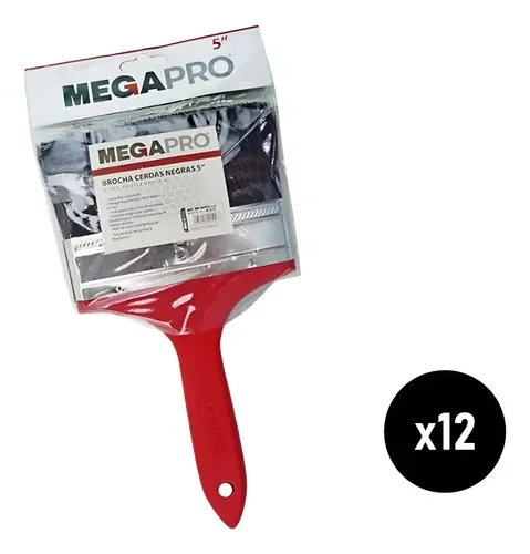 BROCHA M/PLASTICO 5" NEGRA MEGAPRO