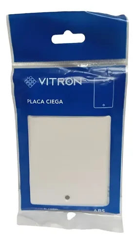 TAPA CIEGA P/CAJETIN PLASTICA BLANCA 4 X 2 VITRON
