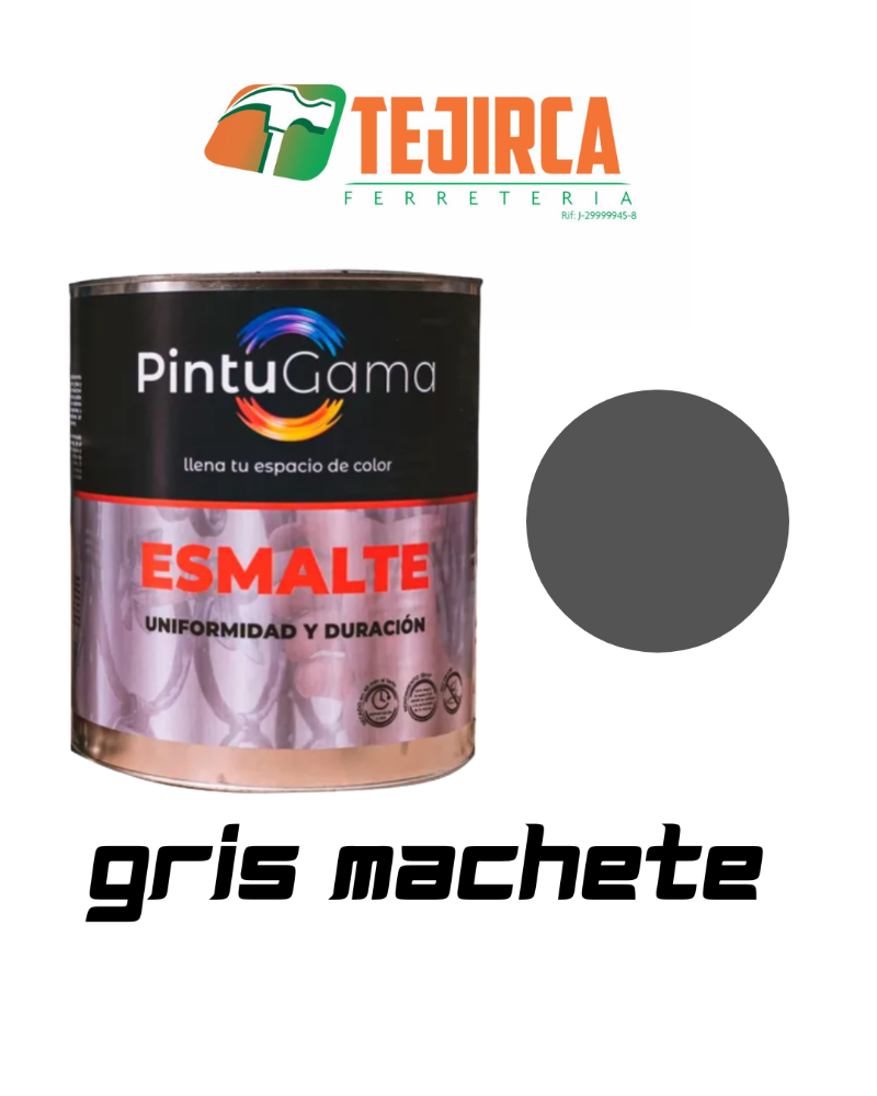 PINTURA ESMALTE GRIS MACHETE GALON PINTUGAMA