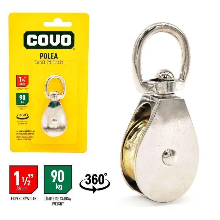 POLEA SIMPLE 1 1/2" 90 KG 4-147 COVO
