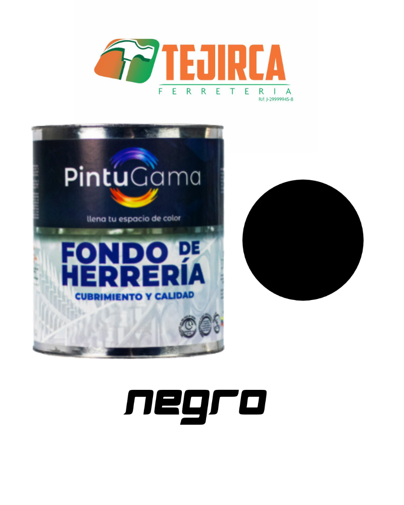 FONDO DE HERRERIA NEGRO GALON PINTUGAMA